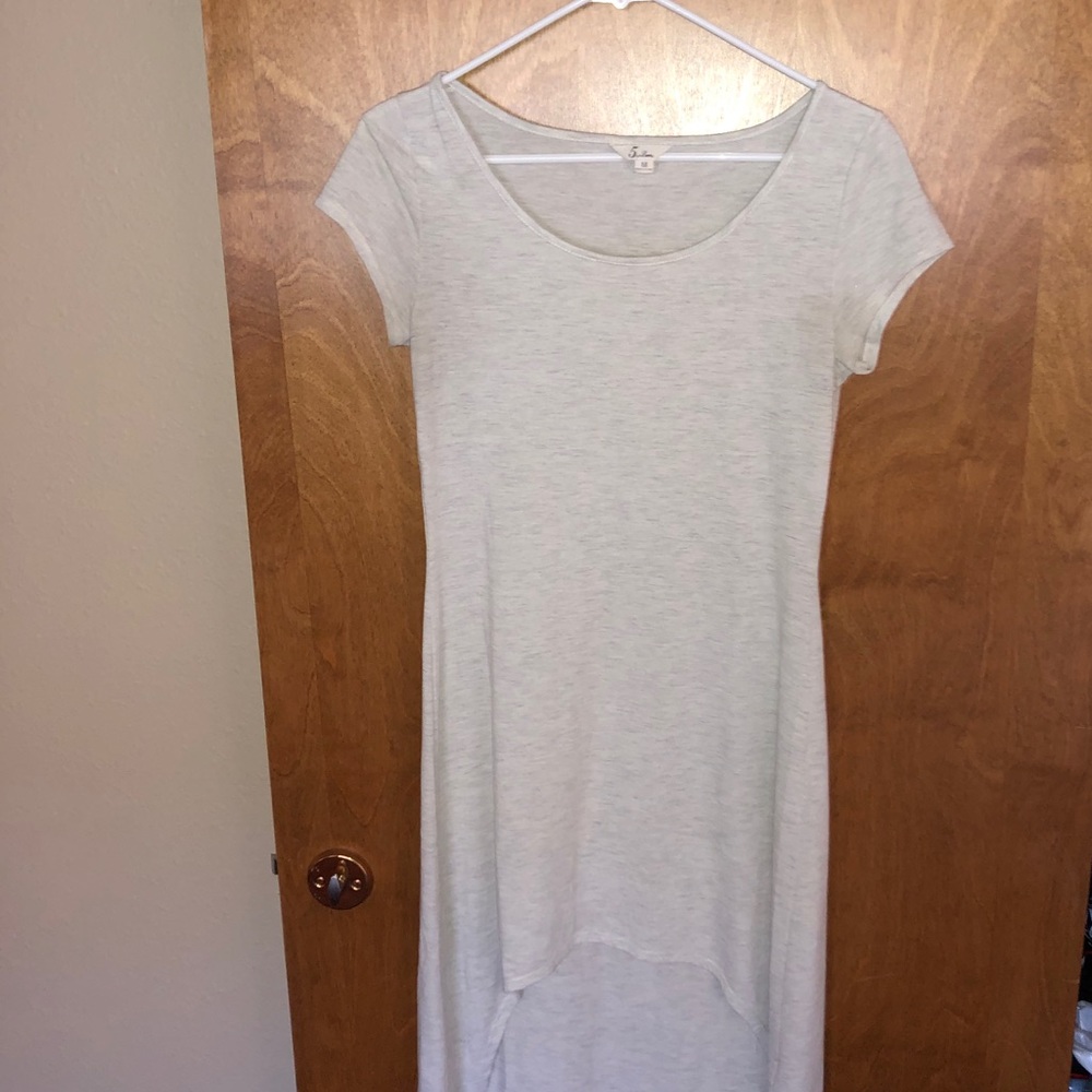 Off white high low t shirt dress